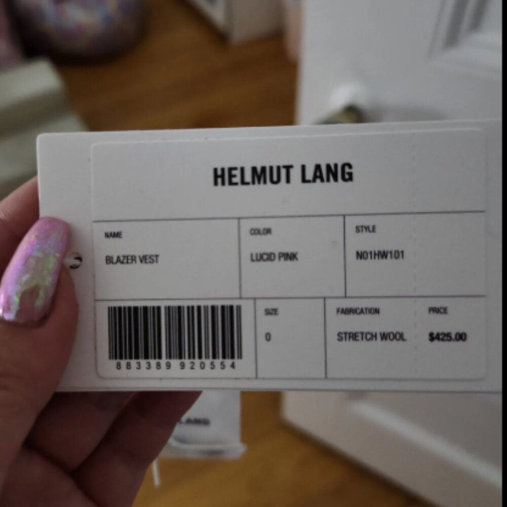 Helmut Lang Blazer Vest Pink (BNWT)